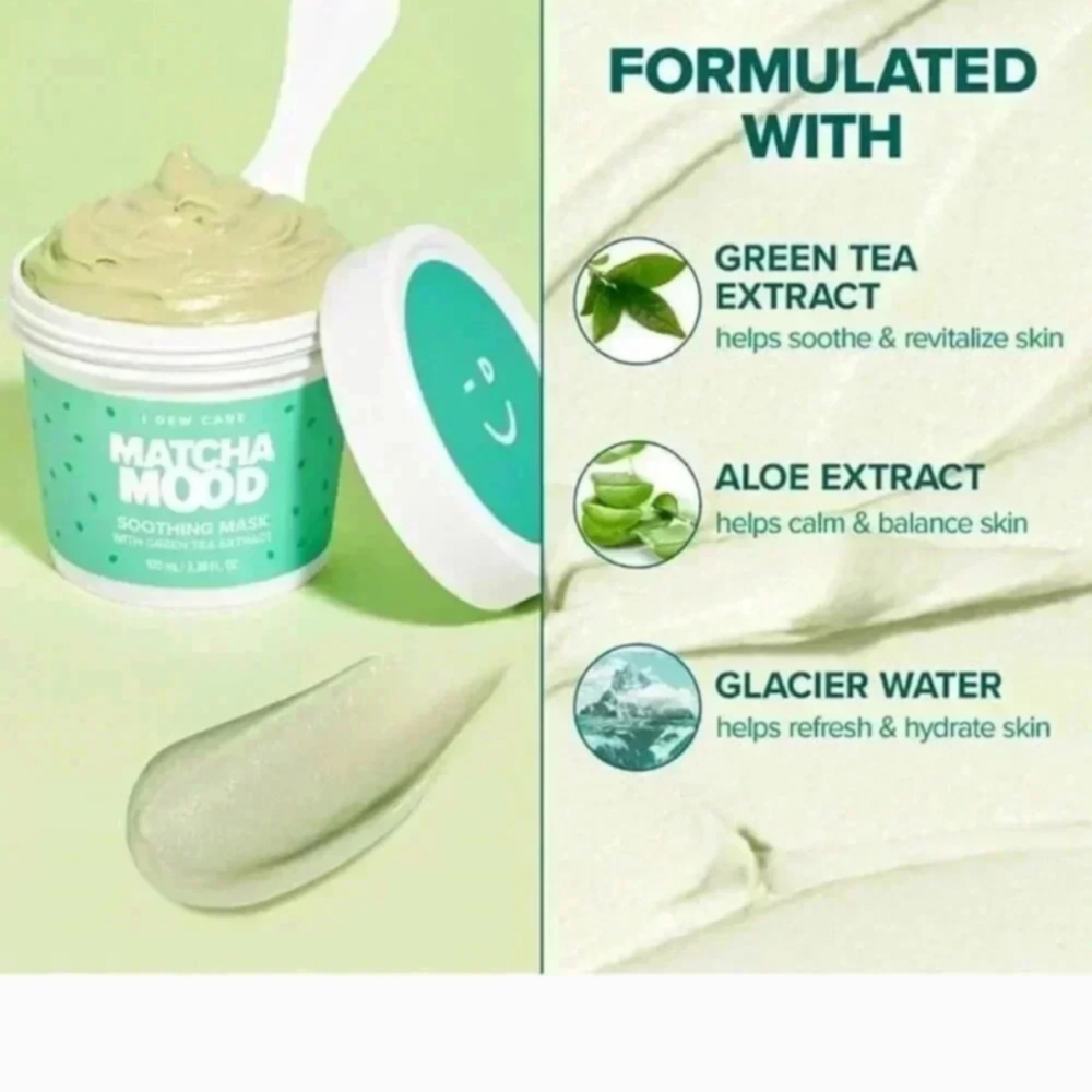 I Dew Care Matcha Mood🫧 Soothing Mask with Green Tea Extract NIB NEW IN BOX - Picture 13 of 16
